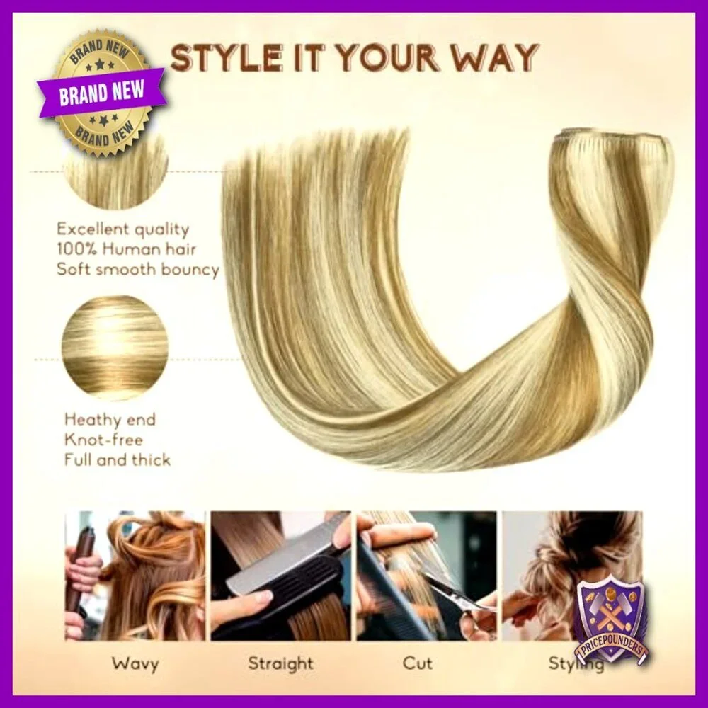 24 Inch Clip In Hair Extensions 8pcs 120g Real Human Hair Double Weft